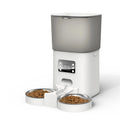 6L Automatic Cat Feeder 10s Voice Recorder Timed Pet Food Dispenser with Stainless Steel Bowl  for 2 Cats