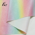 Rainbow Fine Flash 0.6mm PU Glitter Leather for Luggage Shoes Mobile Phone Cases Handbags