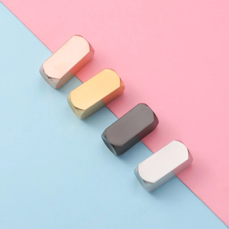 Stainless Steel Brushed Cuboid Jewelry Accessories DIY Rectangle Tube Loose Beads for Jewellery Making Supplies
