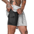 Custom  mesh Men's Hiphop 100% polyester Shorts Mens 2 in 1 Gyms Shorts Male Quick Drying Street Sporty Pocket Shorts Jogging