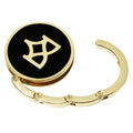 High Quality Bags Metal Parts Custom Enamel logo hang Plates Gold Plated Handbag Hanger Holder Stand for Tables