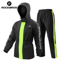 ROCKBROS Motorcycle Waterproof Clothing Three-layer Placket External Pockets Hidden Shoe Covers Detachable Hats Raincoats
