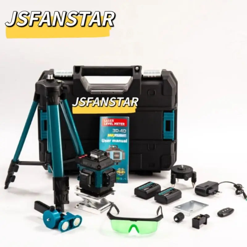 New 4d 16 Lines 360 Automatic Leveling Electronic Green Laser Level Set High Quality