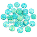 40pcs/Lot 12mm Blue Color Mix Random Fashion Style Flat Back Resin Cabochons Fit 12mm Cameo Base Cabochons