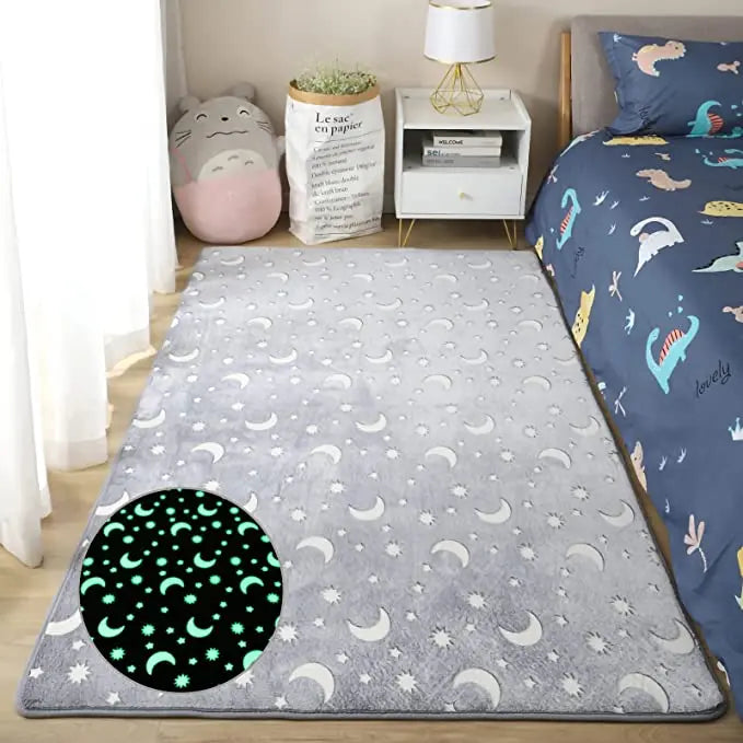 Factory Hot Selling Luminous Night Carpet Living Room Bedroom Bed Side Carpet Soft and Comfortable Crawling Carpet