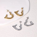 Wholesale Women's Jewelry Stainless Steel Hypoallergenic Cute Heart Earrings for Daily Life