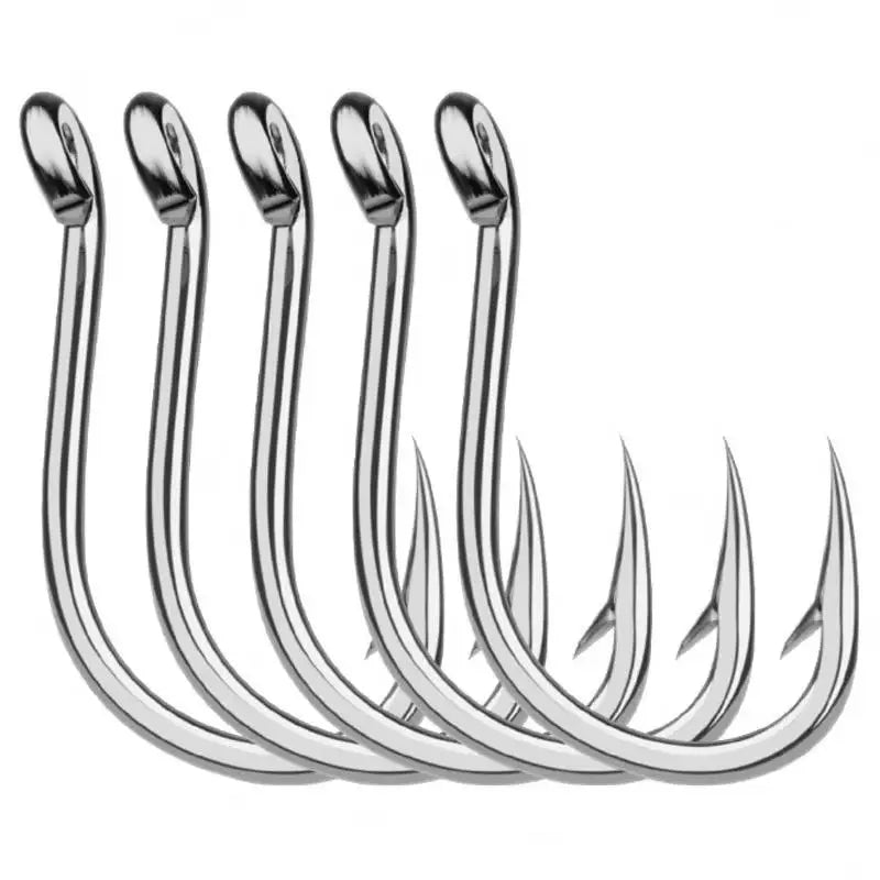High Strength Carbon Steel Max Tension 80kg Tuna Fishing Hook Seawater Corrosion Resistance Heavy Duty Boat Fishing Hook