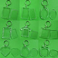 Blank Acrylic Keychains Insert Photo Plastic Keyrings Accessories