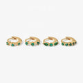 LOZRUNVE 925 Sterling Silver Gold Plated Body Jewelry Cartilage Small Huggie Earring Set