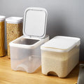 Plastic Rice Bucket Grain Storage Box 2.5kg Food Storage Container with Flip Lid Kitchen Storage Box