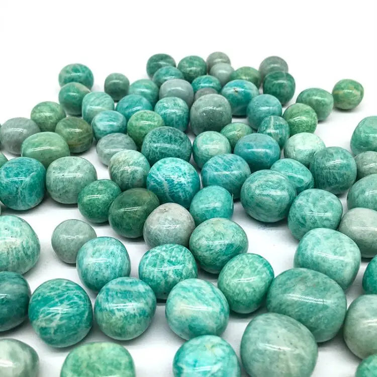 Wholesale Hight Quality Natural Crystals Healing Stones Amazonite Tumbled Stones Amazonite Gravels for Fengshui Decoration