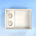 XJH 2 Cavities Cupcake Box Cookie Brownie Boxes With Clear Lid Dessert Shooter Box for Birthday Party Wedding