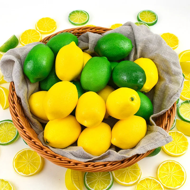 Factory Wholesale Artificial Foam Lemon Fruit for Home Photography Ornament Decorative