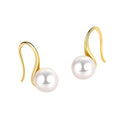 French Temperament Imitation Pearl Earrings for Women Girl Stainless Steel Plated 18K Gold Jewelry Wholesale