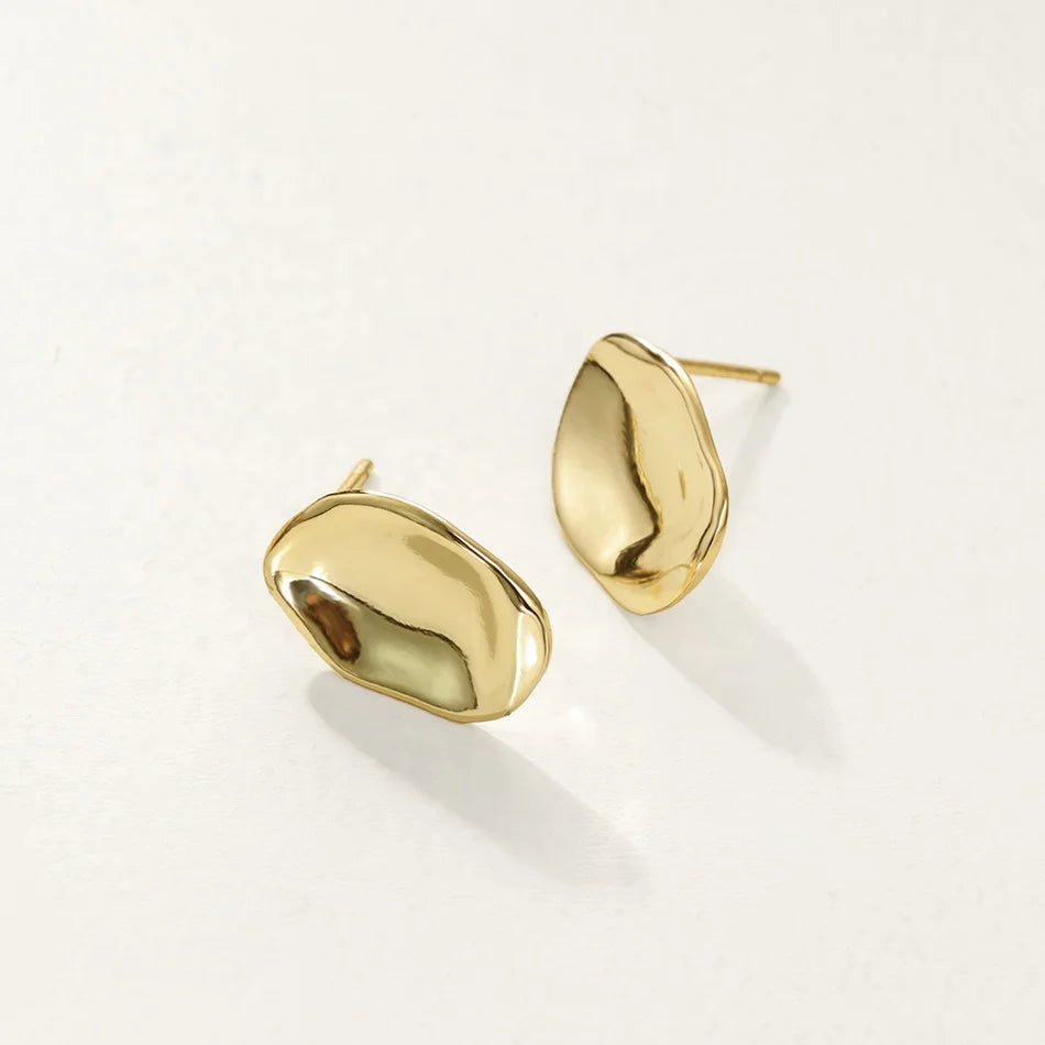 Nagosa 18k Gold Vermeil 925 Sterling Silver Geometric Stud Earrings