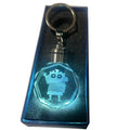 Cute Cartoon Character Crystal Keychain Crayon Shin-chan Self-Defense Lanyard Led Keyring for Pokemon Pendant with Plush Strap