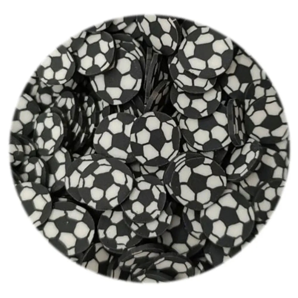 Soccer Ball Slice Polymer Soft Clay Sprinkles for Crafts Making DIY Crystal Mud Filling Material Nail Art Decor