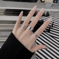 Stocked Wholesale Titanium Stainless Steel Sterling Silver Ring Sets Jewelry