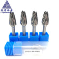 F Type Tapered Rotary Files Single/Double Cutter Tungsten Carbide Burr Polished High Wear Resistance Electric Customizable OEM