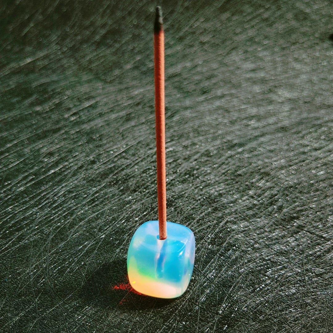 DIY Factory Supplying Opalite Crystal Cube Shape Incense Stick Holder Wholesale