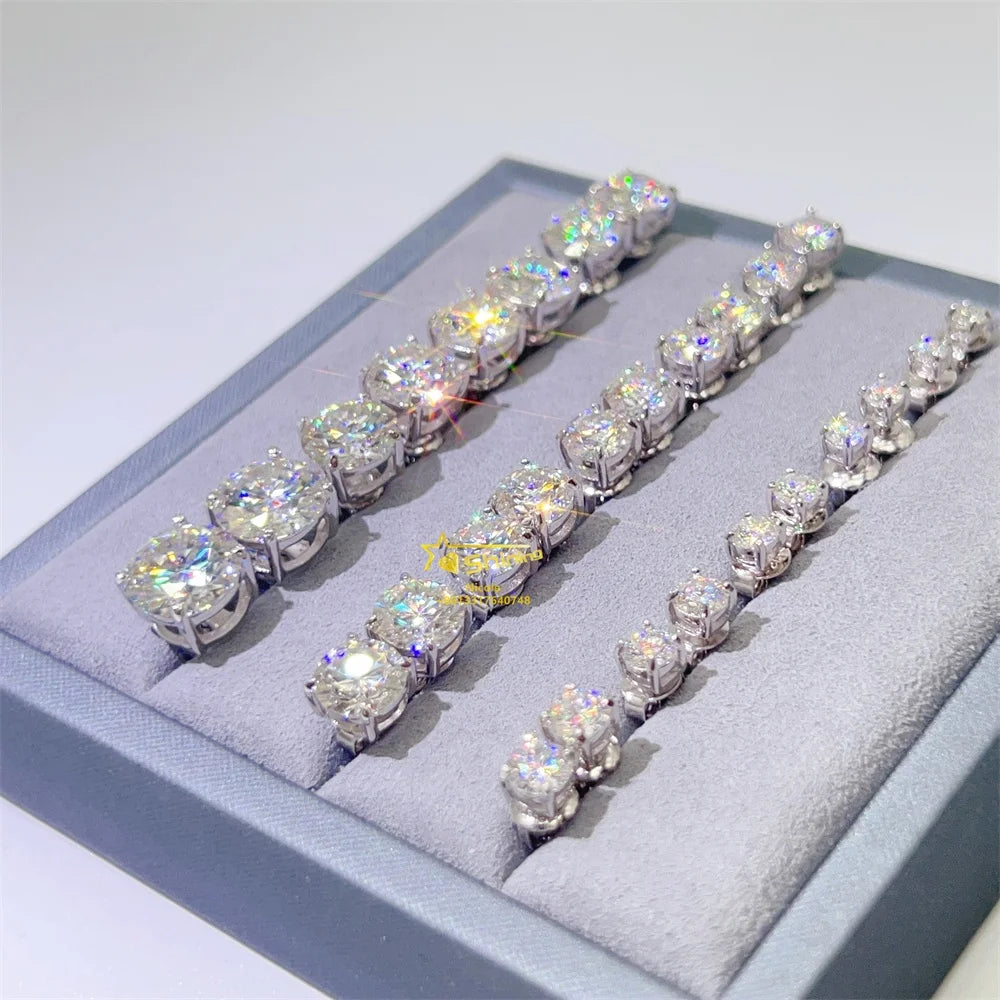 Hot Selling Wholesale Classic Design 4 Prongs Basket Screw Back 1 Carat 2 Carat 925 Sterling Silver Moissanite Stud Earrings
