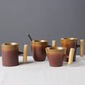 Japanese Porcelain Ceramic Coffee Milk Cup with Wooden Handle for Home Use Wholesale Available