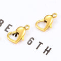 Stainless Steel Heart-shaped Throw Bright Face Ornament Accessories DIY Necklace Bracelet Fashion love Connecting
