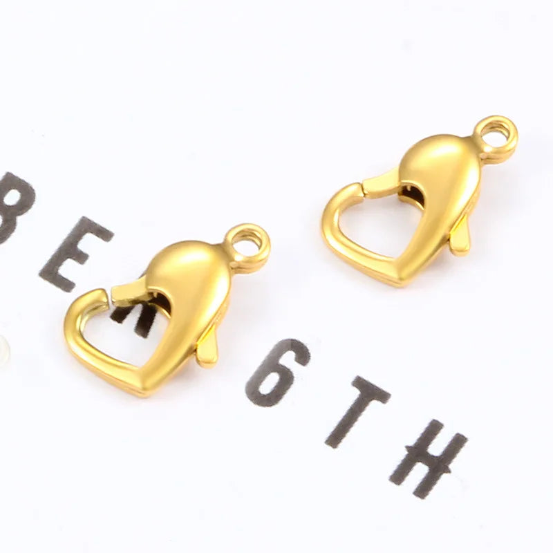 Stainless Steel Heart-shaped Throw Bright Face Ornament Accessories DIY Necklace Bracelet Fashion love Connecting