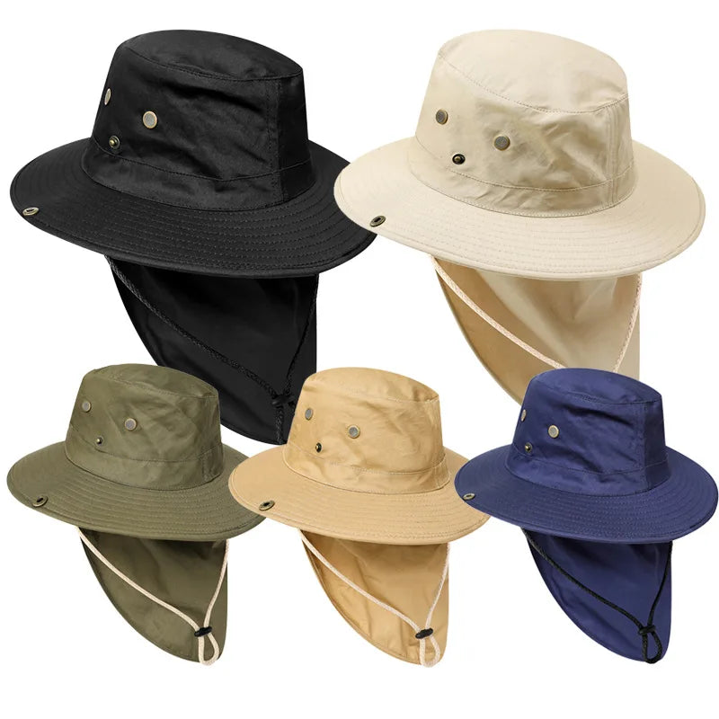 Hot Sale Summer Outdoor Sun Hat UV Protection Fisherman Hat for Mountaineering and Fishing