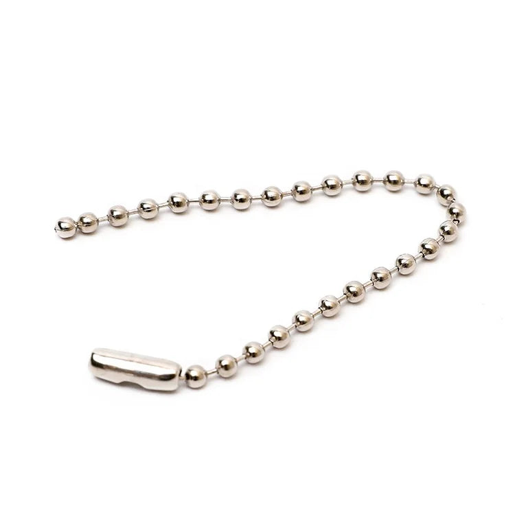 Customized 316/304 Stainless Steel Ball Chain Connector Washable Silver Foil Printed Matte Finish Garment Bags & Shoes