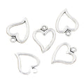 Charms Hollow Heart 18x15mm Handmade Making FitVintage Tibetan Silver Color PendantsDIY for Bracelet Necklace