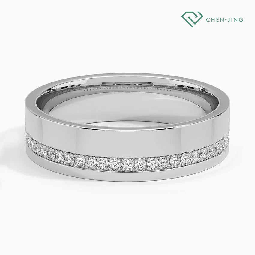 China Lab Grown Diamond Ring for Men Platinum PT950 18K White Gold Engagement Jewelry