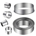 12-Piece Commercial Stainless Steel Dumpling Wrapper Maker Mat Type Baking Pastry Tools Includes Biscuit Mold Pressing Tools
