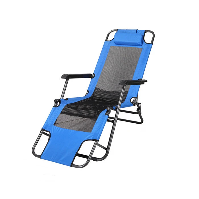 Customizable 5kgs Metal Steel Outdoor Furniture Adjustable Reclining Lounge Chair Single Folding Nap Office Cot Park Workshop