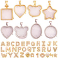 Fashion Shining Mini Loveing Heart Lip Star Clover Letter Mix Style Charm PendantJewelry Necklace DIY Making Accessories K86