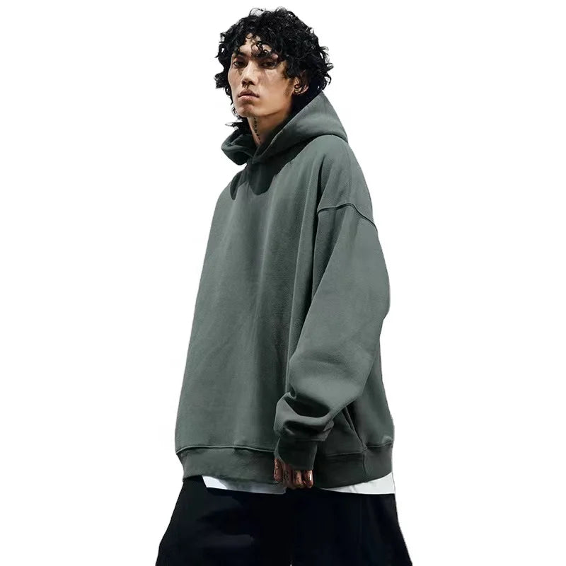 Oversize  Heavyweight French Terry  450gsm Drop Shoulder Pullover  Men's Hoodies