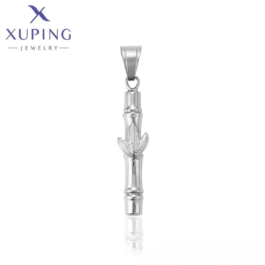 33472 XUPING JEWELRY Stainless Steel Jewelry Trendy Bamboo Men Custom Hip Hop Fashion Jewelry Pendant Charms