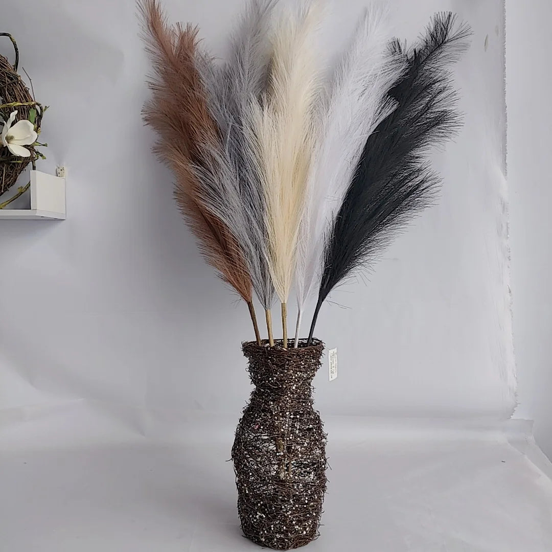 Factory 43 Inches Tall - Large Artificial Pampas Grass for Decor Gives Any Room a Natural