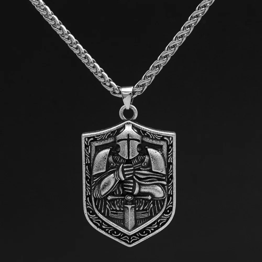 Religious Viking Crusader Pendant Templar Knight Necklace
