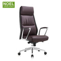 Pu Leather Swivel Office Manager Executive Chairs Modern with Aluminum Armrest Office Desk and Chair Set