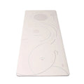 4mm Beige PU Natural Rubber 100% Polyurethane Leather Yoga Mat REACH Certified Custom Logo Yoga & Pilates
