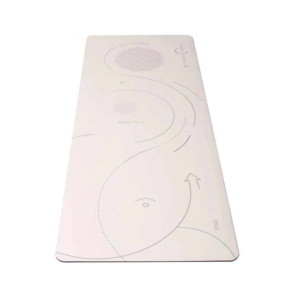 4mm Beige PU Natural Rubber 100% Polyurethane Leather Yoga Mat REACH Certified Custom Logo Yoga & Pilates
