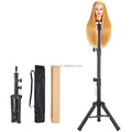 AliLeader Wholesale Cheap 360 Degree Lightweight Adjustable Wig Mannequin Head Stand Tripod for Wig Making MegaBDM