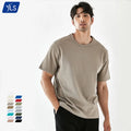 Print Demand Short Sleeve 270gsm 100% Cotton Solid Blank T-Shirt Custom Heat Transfers DTG Printing Embroidered Logo