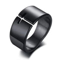 Wholesale Christian Jewelry Stainless Steel Laser Cut Jesus Christ Black Cross Spinner Ring for Men Women