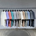 2025 Spring and Summer Heavy Wash Done Old Solid Color T-shirt Hip Hop  Brand Japanese Casual Men's T-shirt Vetement Homme