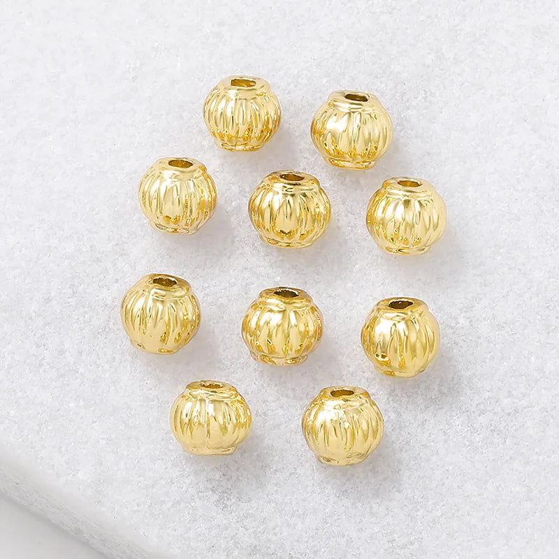 DIY Bracelet Semi-finished Jewelry Findings Accessories Connection Lantern Shape Bead Copper Brass Round Connect Spacer Beads