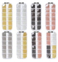Luxury 3D Fashion Style Small Metal Steel Balls of Nail Art Stones Multicolor 6 Size Design Mixed Sizes for DIY Manicure