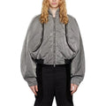 OEM Customizable Thin Taslan Nylon Bomber Windbreaker Jacket with Invisible Hood and Stand Collar 100% Nylon Material