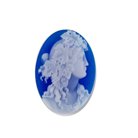 18x25mm Agate Gemstone Stock 3D Caving Portrait Cameos for Statement Jewellery Pendant Necklace Making